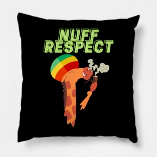 Nuff' respect giraffe Pillow