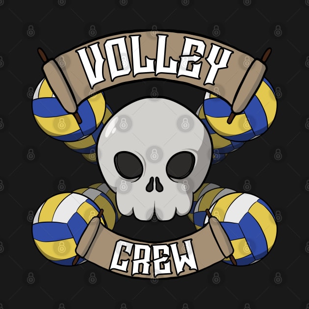 Volleyball crew Jolly Roger pirate flag by RampArt