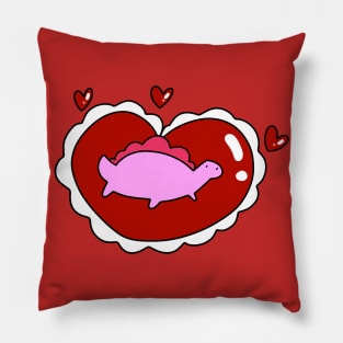 Valentine Heart Stegosaurus Pillow