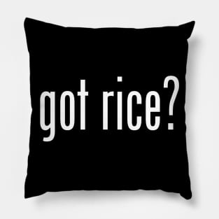 Got Rice? Filipino Food Humor Design by AiReal Apparel Pillow