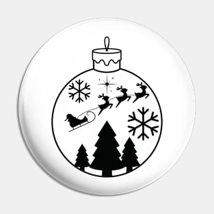 Christmas Ball - Santa on his sled Pin