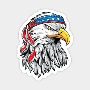 4th of July Patriotic Eagle Shirt Men American Flag Magnet