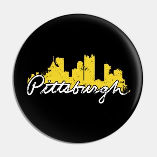 Pittsburgh Cursive Skyline Pin