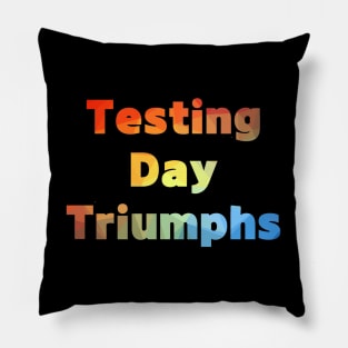 Testing Day Triumphs Test Day Teacher Testing Exam End of Year Pillow