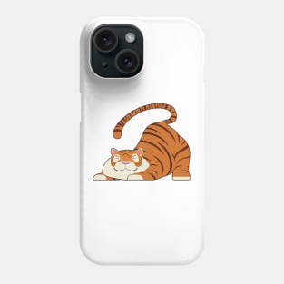 Tiger at Yoga Stretching Exercises Phone Case