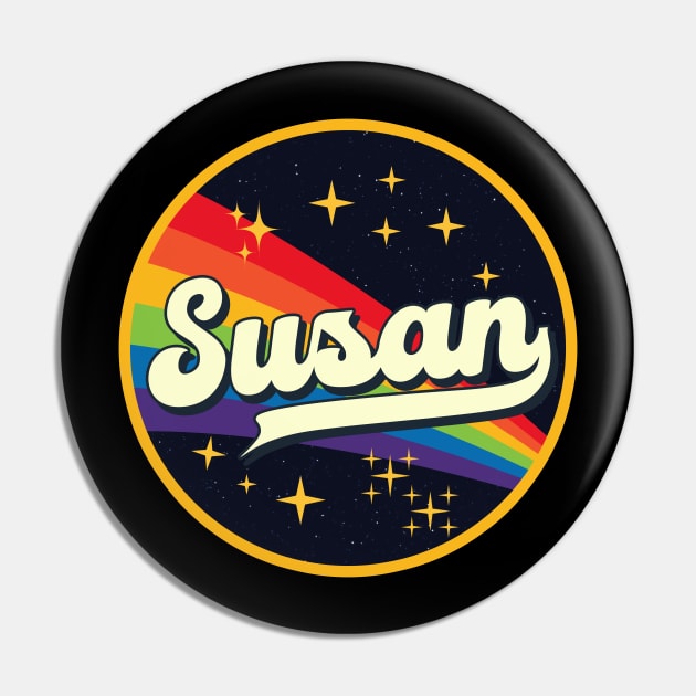 Susan // Rainbow In Space Vintage Style Pin by LMW Art