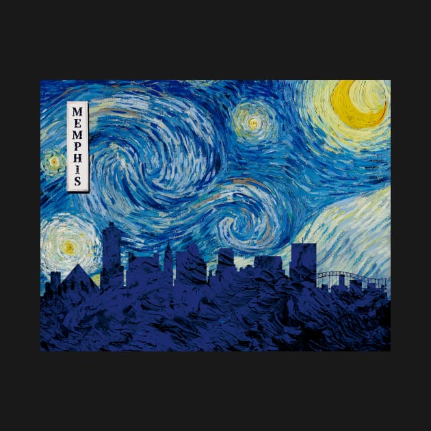 Memphis Starry Night Van Gogh by Ferrazi