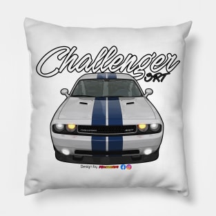 Challenger SRT8 White Blue Stripe by pjesusart Pillow