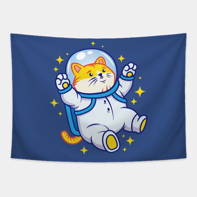 Astro-Cat Tapestry by LAckas