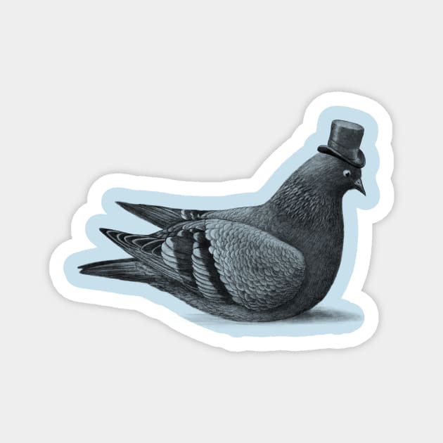 Dapper Pigeon Magnet by Terry Fan