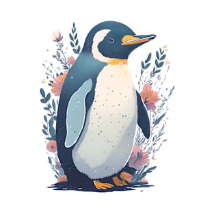 Penguin with Flowers T-Shirt