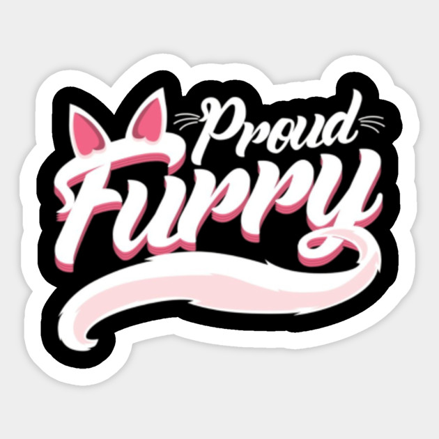 Cosplay Proud Furry Cat Ears And Tail Gifts Cats Sticker