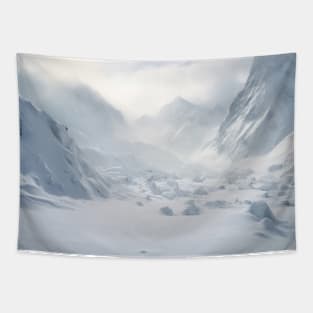 Winter Mountains Serene Landscape Tapestry