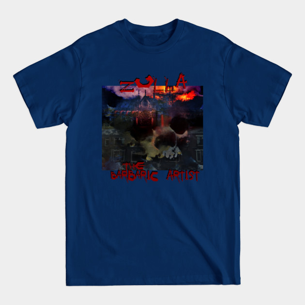 Disover HOLY FLAME AND SILENT DEATH, COLORIZED original design by Paul Zulla - Skull - T-Shirt