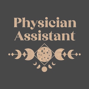 Physician Assistant - Boho Colored Moon Phase Design T-Shirt