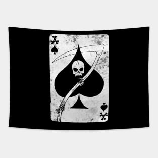 Ace of Spades ))(( Vietnam War Era Death Card Tapestry