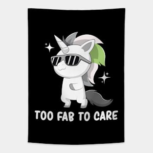 Subtle Agender Pride Flag Cute Unicorn Kawaii Lgbtqia Tapestry