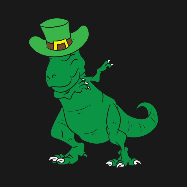 Leprechaun Dinosaur Shirt | St. Patricks Day Dabbing Gift by Gawkclothing