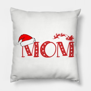 Christmas Family Name "Mom" Photo Design Shirt Pillow