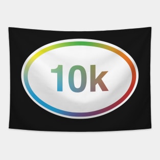 10k Running Race Distance Rainbow Tapestry