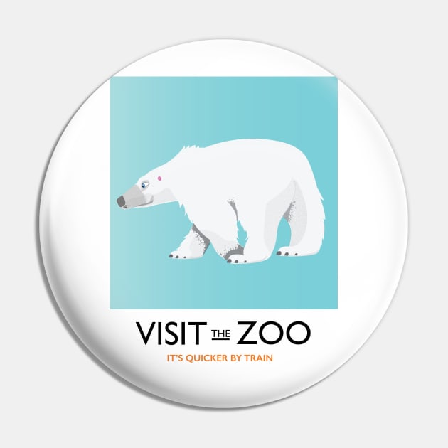Visit The Zoo Polar Bear Pin by nickemporium1