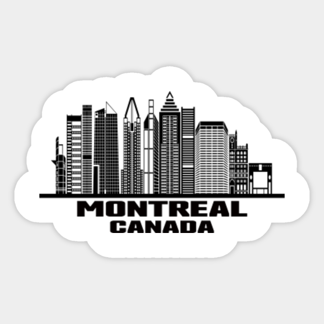 Montreal Quebec Canada Skyline Montreal Sticker Teepublic Free for commercial use no attribution required high quality images. montreal quebec canada skyline