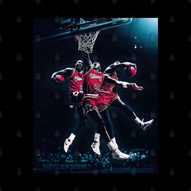 BASKETBALLART -CHICAGO MVP 23 GOAT DUNK by JORDAN-ART23