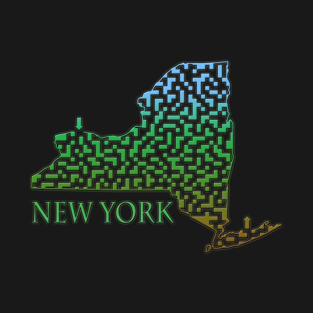 New York State Outline Maze & Labyrinth by gorff