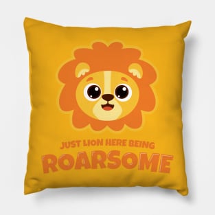 Lion here being Roarsome (on light colors) Pillow