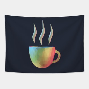 Rainbow Coffee Cup Tapestry