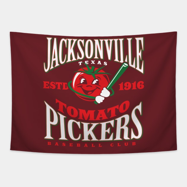 Jacksonville Tomato Pickers Tapestry by MindsparkCreative