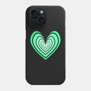 Rosy Heart (Bright Green) Phone Case