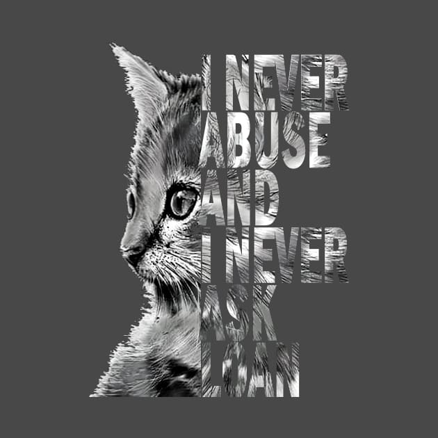 Naughty quote cat design by DesignersMerch