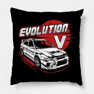 Lancer Evolution V (White Print) Pillow