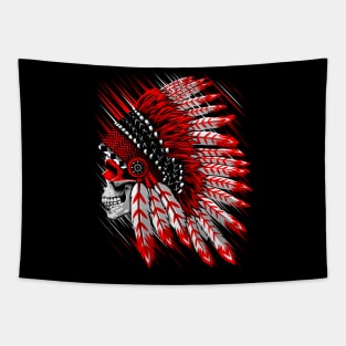 Indian Chief Skull Tapestry