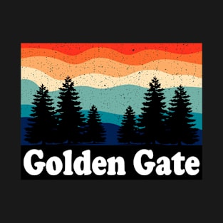 Vintage Golden Gate Colorado Forest Camping T-Shirt