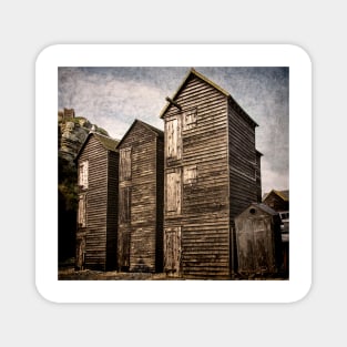 Fishermens Huts at Hastings, East Sussex Magnet