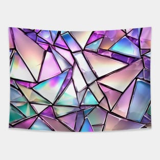 Iridescent Shattered Glass Design Tapestry