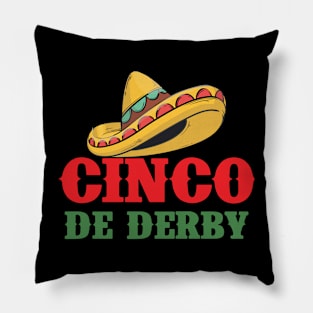 Cinco De Derby derby Party Funny Horse Racing sombrero Pillow