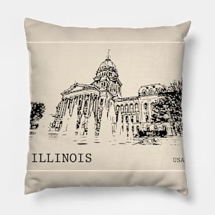 Illinois State USA Pillow