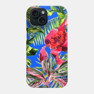 Seamless tropical flower Phone Case