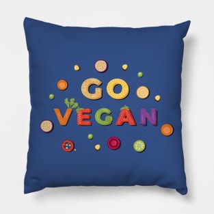 go vegan Pillow