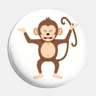 Happy Monkey Pin