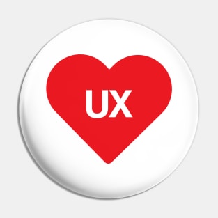 UX Love, I Love UX, Heart UX, UX Design, Love Design, UX Designer Pin