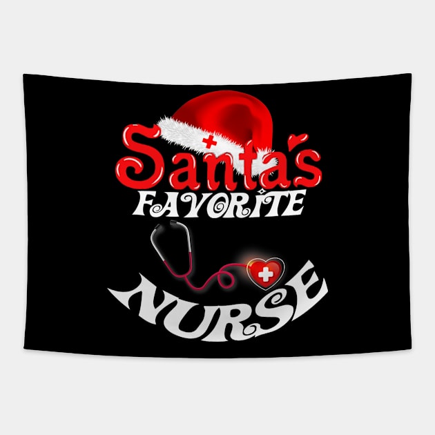 santa's favorite nurse Christmas women Xmas gifts T-Shirt Tapestry by Darwish