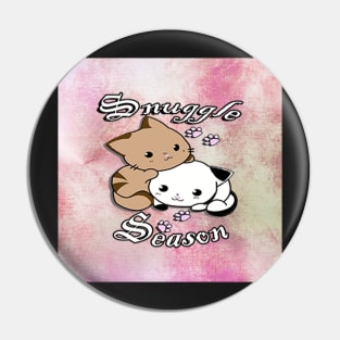 Cute Cat Cubs, Kitty Design & Quote, Snuggle Season, Tie Dye, Paw Prints, Kittens Pin