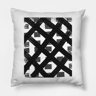 Black Fencing Design Pillow