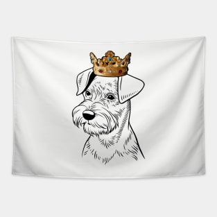 Miniature Schnauzer Dog King Queen Wearing Crown Tapestry