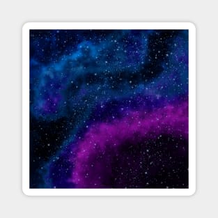 Blue, Purple, and Pink Nebula Magnet