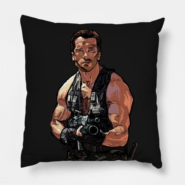 Arnold Schwarzenegger Pillow by nabakumov
